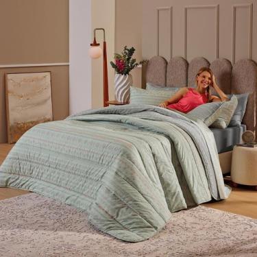 Imagem de Jogo de Cama Casal Teka Crystal 4 Peças 100 Algodão Flutuar, Sossego