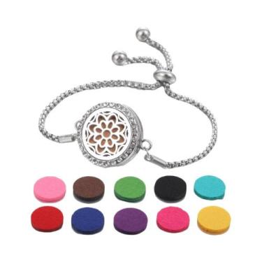 Imagem de Pulseira De Aromaterapia Árvore Da Vida Com Difusor De Óleo Essencial 