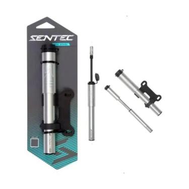 Imagem de Mini Bomba de Ar Sentec 120 PSI Para Bike Válvula Presta e Americana C