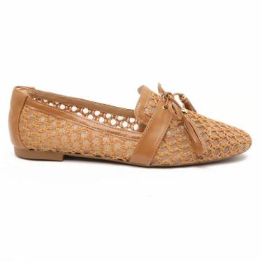 Imagem de Mocassim Sapato Da Corte Tela Crochê Barbicachos, T nude, 37