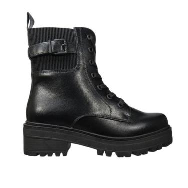 Imagem de Bota Feminina Mooncity Ankle Boot Salto Alto Cano Curto 72231 Preto, 3