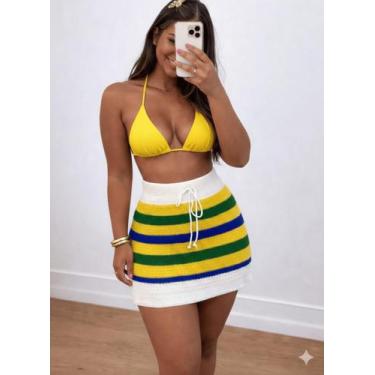 Imagem de Saia em Tricot Conforto e Estilo 36 ao 44 Cor:ColorTamanho:UN - Genéri