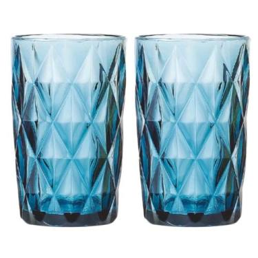 Imagem de Jogo De Copos De Vidro Diamond 2 Peças 370ml Altos Bebidas - Wellmix, 