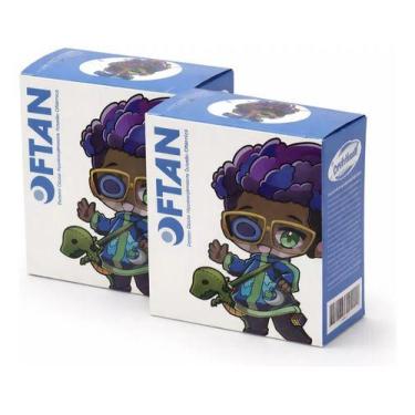 Imagem de Oclusor Protetor Tampão Ocular Infantil Oftam Azul Com 40