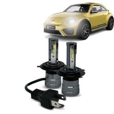 Imagem de Kit Par Super Led Mini Rayx Fusca 2013 À 2022 Farol Alto Baixo