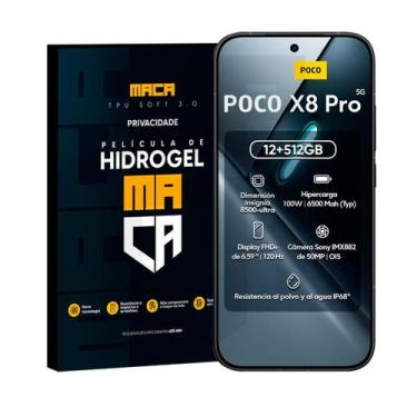 Imagem de Película Hidrogel Frontal Mi Poco X8 Pro Privacidade - MACA