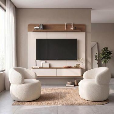 Imagem de Conjunto Sala Painel Home Concept para Televisão 70 Polegadas com 2 Po