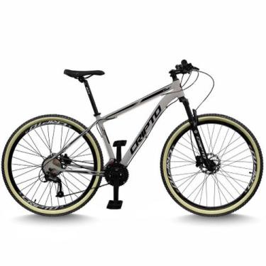 Imagem de Bicicleta Aro 29 Cripto 24 Marchas Freios Disco e Suspensão Pneu Bege,