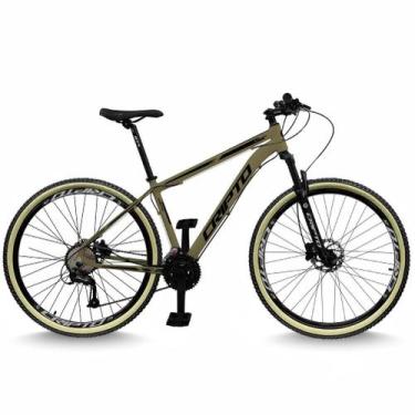 Imagem de Bicicleta Aro 29 Cripto 24 Marchas Freios Disco e Suspensão Pneu Bege,