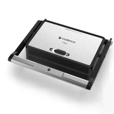 Imagem de Grill Elétrico Cadence Click Inox Pés antiderrapantes Chapas antiadere