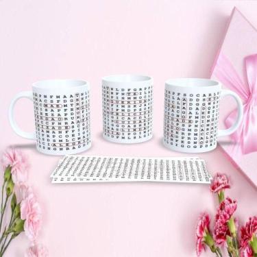 Imagem de Caneca de Porcelana 325ML Mães Estampa 109 Decorada Dia das Mães Branc
