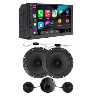 Imagem de COMP Kit Multimídia MP5 7" H-Tech + Kit Duas Vias Diamond 6 Pol 160W +