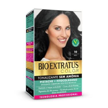Imagem de Tonalizante 10 Preto 135g Sem Amônia Bio Extratus