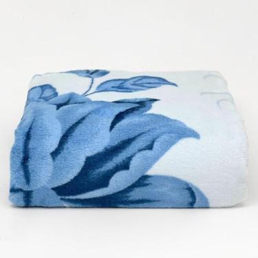 Imagem de Cobertor Jolitex Kyor Plus Casal 180x220 Unissex, UN, MALBEC-AZUL
