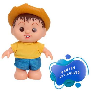 Imagem de Boneco Chico Bento Articulado 100% Vinil Com Cheirinho 26cm - Baby Bri