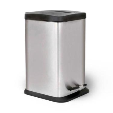 Imagem de Lixeira Jaspe 12 Litros Inox Mor, UNICA