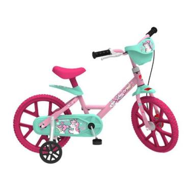 Imagem de Bicicleta Aro 14 Unicórnio - Bandeirante, 14", Rosa