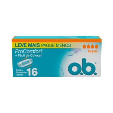 Imagem de Absorvente Interno O.B ProComfort Super 16 Unidades