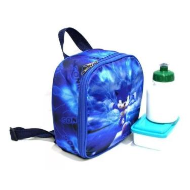 Imagem de Lancheira Térmica Infantil Sonic Game Filme Boneco Alças - Kids Bag