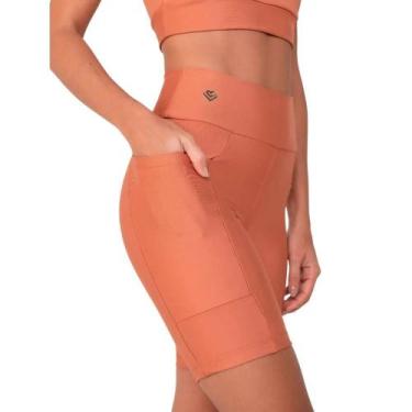 Imagem de Bermuda Amei Sport Basic com Bolso - Terracota, Laranja, P