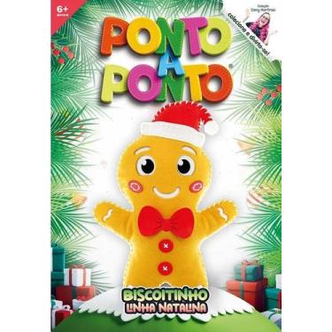 Imagem de Boneco de feltro coleção ponto a ponto natalina - modelo biscoitinho a