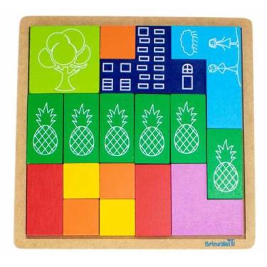 Imagem de Tetris em Plano Brinquedo Educativo e Pedagógico em MDF - BrinqMutti
