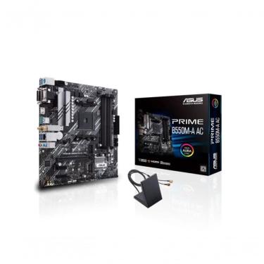 Imagem de Placa Mae Prime B550M-A AC DDR4 Micro ATX para Processador AMD AM4 com Wi-Fi AC Asus
