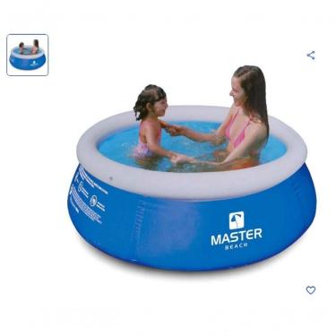 Imagem de Piscina Inflável Infantil 11788 168CM PVC 3 Camadas Resistente UV Redonda 1000L Azul Master