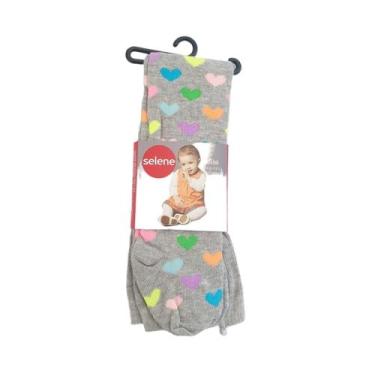 Imagem de Meia Calça Estampada bebê - Selene, Cinza, 00 a 05 meses