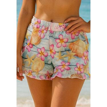 Imagem de Saida de Praia Shorts Estampado com Elastico Na Cintura - Penelópe Joy