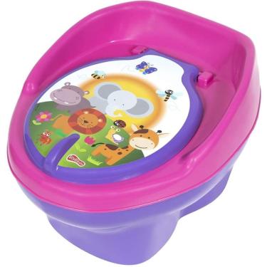 Imagem de Troninho com Redutor Troninho Baby 18+ Meses Até 23kg Base Destacável Banquinho Rosa Styll Baby