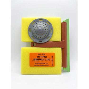 Imagem de Kit Pia 2 Esponjas Rodo Ralo de Pia - Sem marca