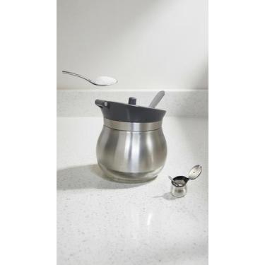 Imagem de Açucareiro Inox Com Colher Elegante - Congratulations Store