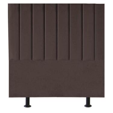 Imagem de Cabeceira Estofada Cama Box Casal 140 Cm Taís Veludo marrom - Online C