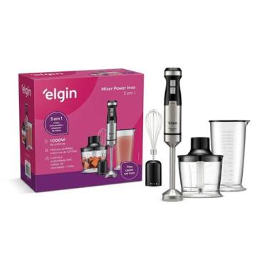 Imagem de Mixer Processador Triturador Elgin 1000W Aço Inox unção Turbo Portátil