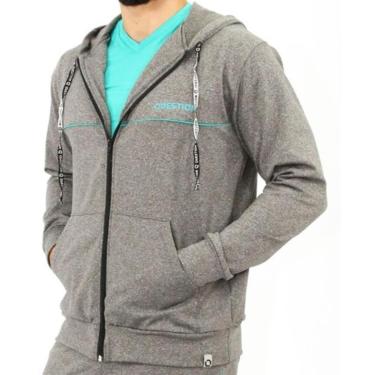 Imagem de Jaqueta Térmica Masculina Lisa Zíper Capuz Conforto Esporte-Masculino