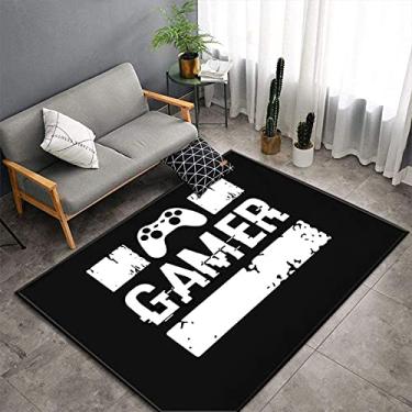 Imagem de Tapetes de área Gamer para quarto e meninos, adolescentes, controles de jogos, jogadores, tapete de jogo estampado, jogo de jogo, decoração de casa, tapetes antiderrapantes para crianças, jogadores, desenho animado 6 G: 180 cm L: 60 cm