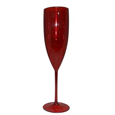 Imagem de Taça de Champagne Cristal Vermelha