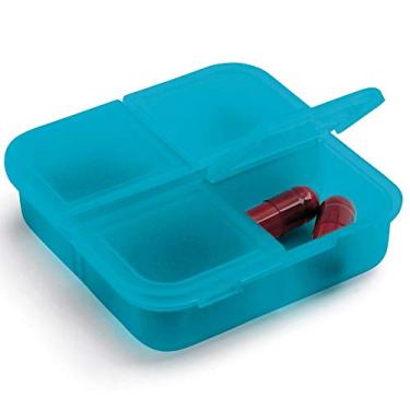 Imagem de Porta Comprimidos com 4 Divisórias TopGet (Azul Claro)