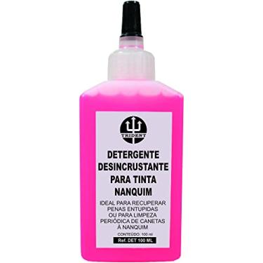 Imagem de Detergente Desincrustante para Tinta Nanquim, Rosa, Trident, DET-100ML