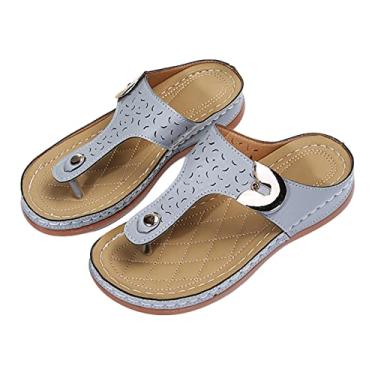 Imagem de Chinelo feminino Flip Reef sandália com arco, chinelo chuveiro, uma alça única, casual, Sillervan