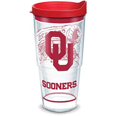 Imagem de Tervis Feito nos EUA com parede dupla University of Oklahoma Sooners copo isolado mantém as bebidas frias e quentes, 700 ml, tradicional