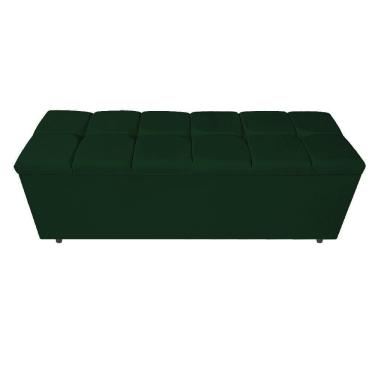Imagem de Calçadeira Estofada Manchester 140 Cm Casal Suede Verde