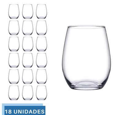 Imagem de 18 Copos de Vidro Transparente Redondo 440ml Amber Pasabahçe