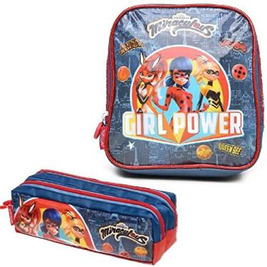 Imagem de Kit Lancheira Ladybug Miraculous Team Work + Estojo Duplo