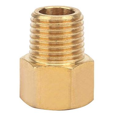 Imagem de Adaptador de encaixe de tubo de latão, encaixe de tubulação para manômetro BSPT macho para NPT fêmea (macho BSPT de 1/4" para fêmea NPT de 1/4")