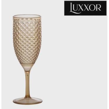 Imagem de Taça De Acrílico Luxxor Para Vinho / Água Amber Cintilante 480ml