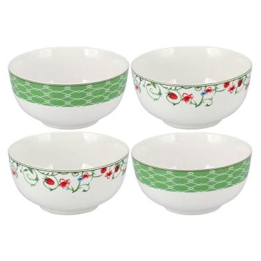 Imagem de HOME&CO DELICATA TIGELA 7x14x14cm 500ml BONECHINA VERDE 4PÇ