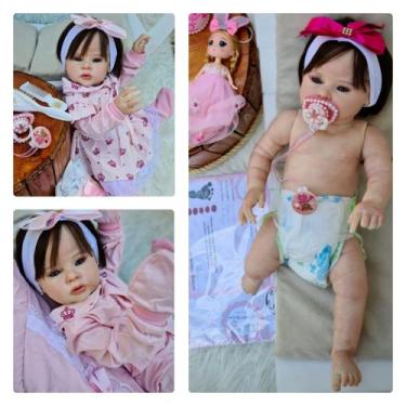 Boneca Bebê Reborn Valentina Corpo Inteiro Silicone P/ Dar Banho em  Promoção é no Buscapé