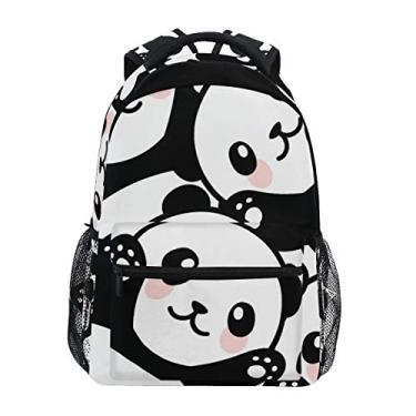 Imagem de Mochila Panda ATTX para meninas para mochilas escolares, Cute Cartoon Panda, One Size